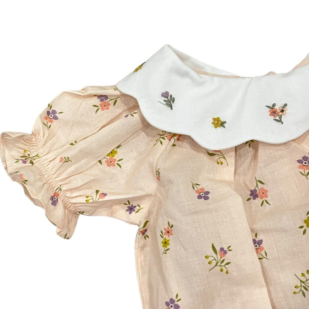 Early Sunday Tiny Flower Betty Bubble Romper 3/6 Months NWT - Picture 3 of 7